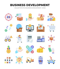 Collection of Business Development Icons. Marketing. Finance. and Growth Strategies