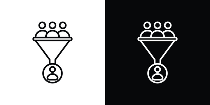 sales conversion icon. Simple element illustration. outline and flat symbol design