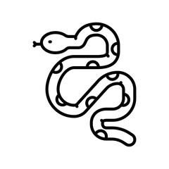 anaconda black line icon for digital and print projects. South american animals.