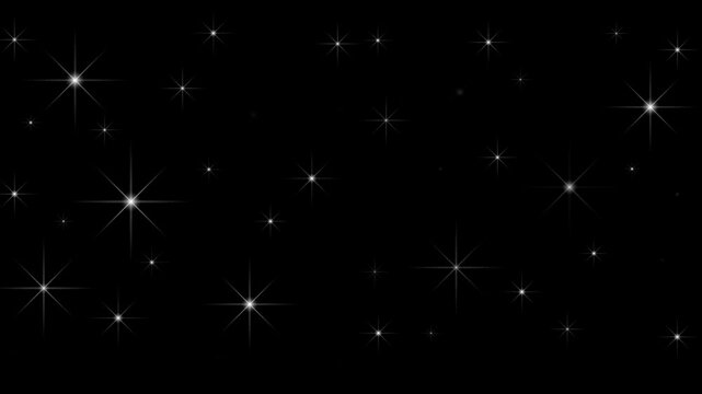 Glowing glitter sparkle animation background shiny star video