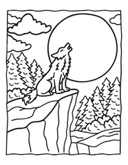 halloween coloring page, line art, halloween illustration, Print