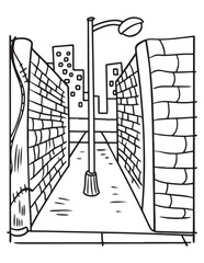 halloween coloring page, line art, halloween illustration, Print