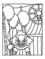 halloween coloring page, line art, halloween illustration, Print