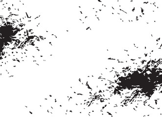 Ink splash isolated on white background. Black drop ink splatter. Black Ink splash texture background. 