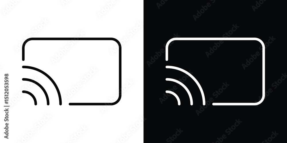 Poster Screencast icon. Simple element illustration. outline and flat symbol design