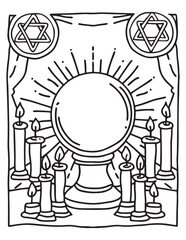 halloween coloring page, line art, Halloween illustration