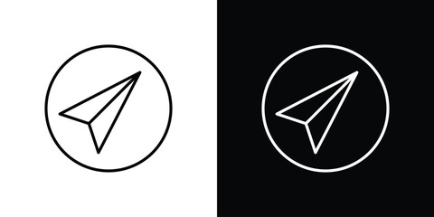 Send icon. Simple element illustration. outline and flat symbol design