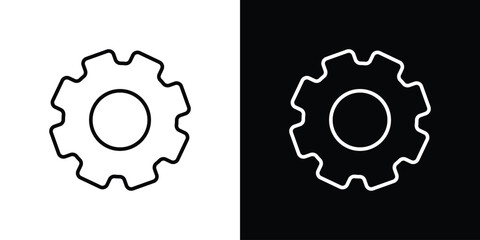 Settings icon. Simple element illustration. outline and flat symbol design