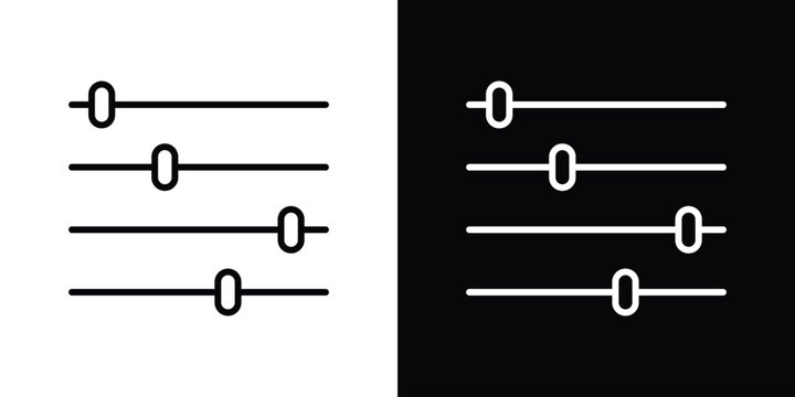 Settings sliders icon. Simple element illustration. outline and flat symbol design