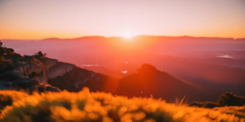 Naklejka premium Vibrant Orange and Pink Sky at Dawn