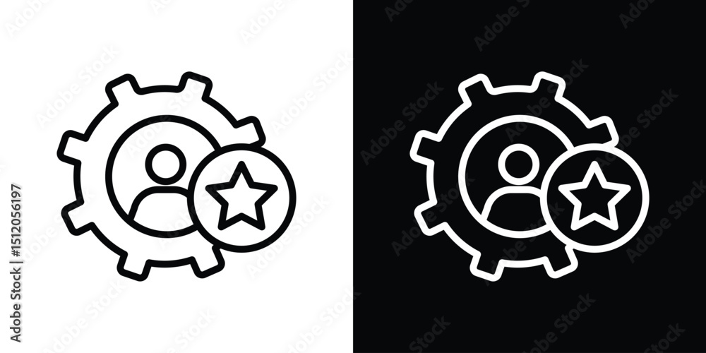 Poster Skills icon. Simple element illustration. outline and flat symbol design