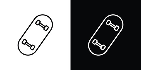 Skateboard icon. Simple element illustration. outline and flat symbol design