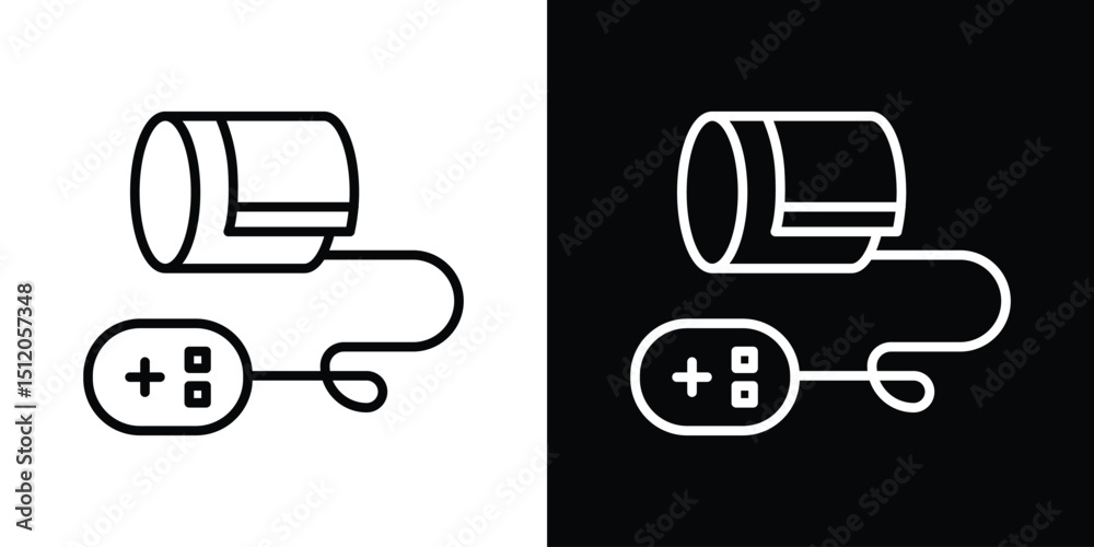 Fototapete sphygmomanometer icon. simple element illustration. outline and flat symbol design