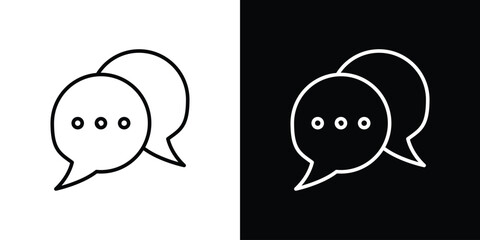 Speech bubble icon. Simple element illustration. outline and flat symbol design