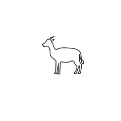 silhouette of a goat