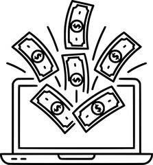 Happy Income Icon &ndash; Savings, Profits, and Financial Freedom