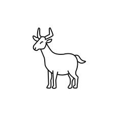 vector image of a goat