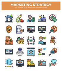 Collection of 25 Marketing Strategy Icons: Boost Your Business Growth