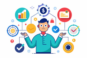 A close-up image of a person using a calculator while holding a credit card, symbolizing financial management, rising interest rates, and digital banking. Futuristic graphics including upward arrows, 