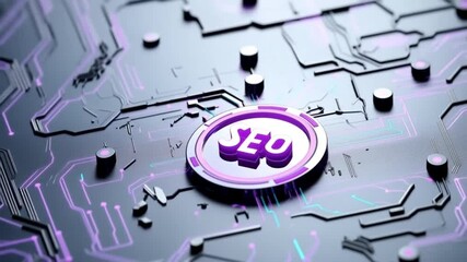 Abstract technology concept with a glowing interface for optimization.