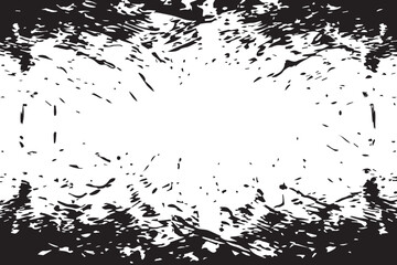 Black and White Grunge Texture Background with Distressed and Scratched Edges. Monochrome texture. 