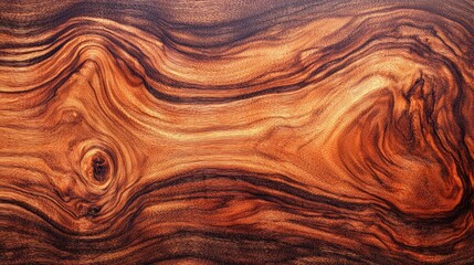 Detailed view of swirling wood grain patterns.