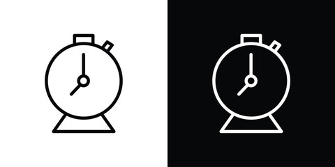 Time icon. Simple element illustration. outline and flat symbol design