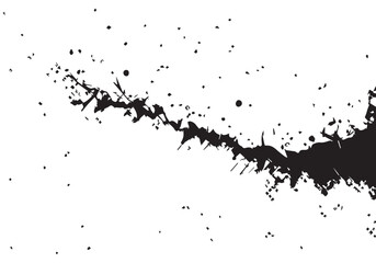 Ink splash isolated on white background. Black drop ink splatter. Black Ink splash texture background. 