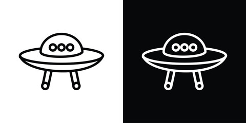 UFO icon. Simple element illustration. outline and flat symbol design