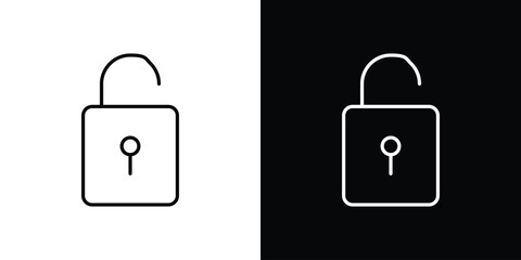 Unblocked icon. Simple element illustration. outline and flat symbol design