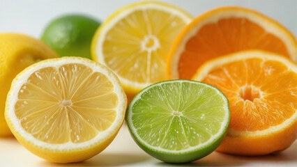 Fototapeta premium lemon and lime