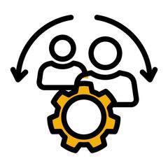Task Assignment Icon - Color Lineal Style for Organizational Management.