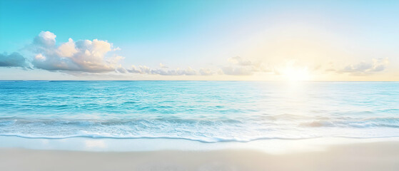 Obraz premium Peaceful Beach Sunset Scene