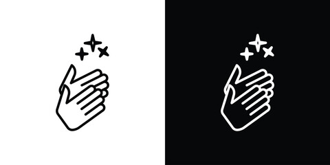 Wash your hands icon. Simple element illustration. outline and flat symbol design