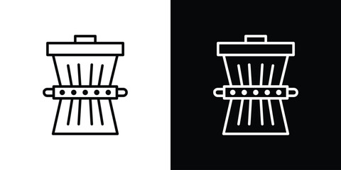 Waste reduction icon. Simple element illustration. outline and flat symbol design