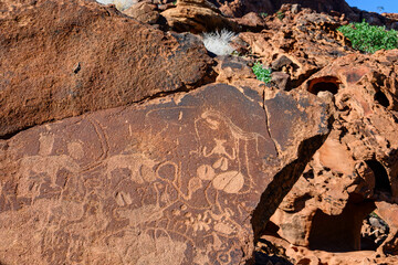 Namibia, Twyfelfontein, incisioni rupestri, rocce