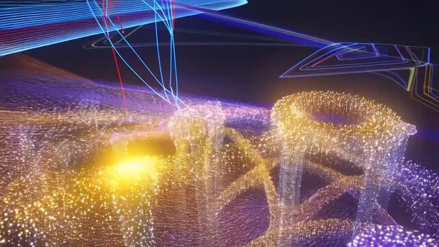 abstract technology background with binary code