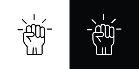 Will power icon. Simple element illustration. outline and flat symbol design