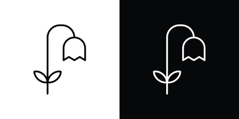 Wilted flower icon. Simple element illustration. outline and flat symbol design © Hunt