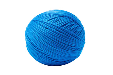 Vibrant Blue Yarn Ball: Perfect for Craft Projects and Textile Designs isolated on transparent background png