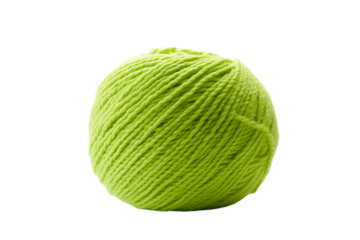 Lime Green Yarn Ball: Perfect for Knitting & Crochet Projects isolated on transparent background png