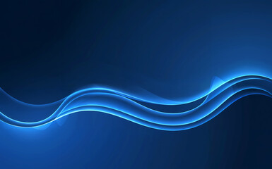 Abstract blue glowing waves background image