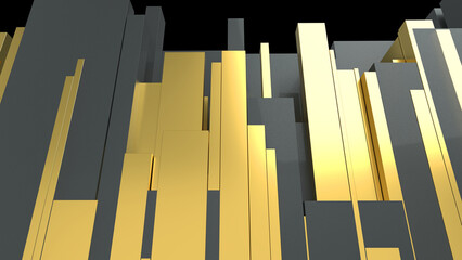 Wall of gold blocks background. Background wallpaper.