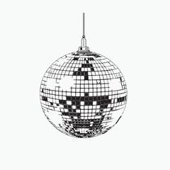 disco ball isolated on white