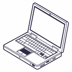 laptop with blank screen