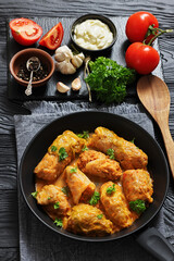 cabbage rolls with quinoa and ground meat filling