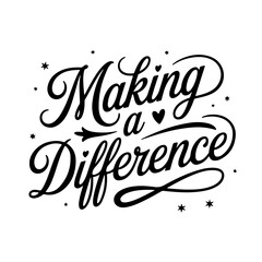 Making a Difference. Cancer Awareness Vector Design Isolated on White Background