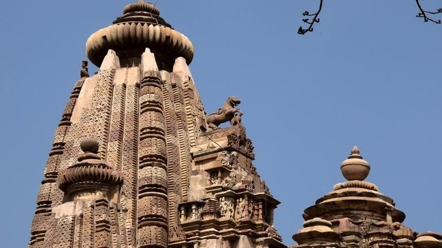 One of the temples rich in carvings at Khajuraho, Madhya Pradesh, India | UNESCO World Heritage Site