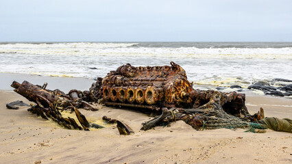 Namibia, Skeleton Coast, relitti e archeologia industriale