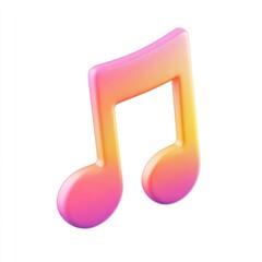 Quarter note icon gradient symbol music.